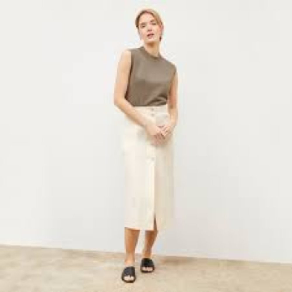 NEW Denim Machine-Washable Skirt - Picture 4 of 7